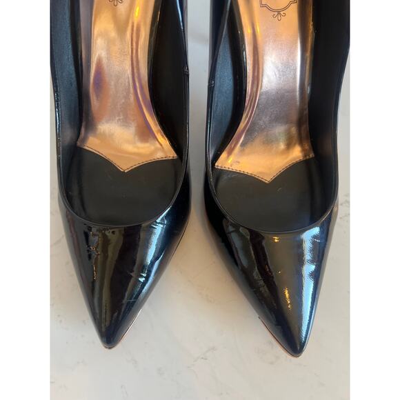TED BAKER PATENT LEATHER UPPER LEATHER LINING POINTED TOE HEELS BLACK SIZE 40.5 - Picture 4 of 10